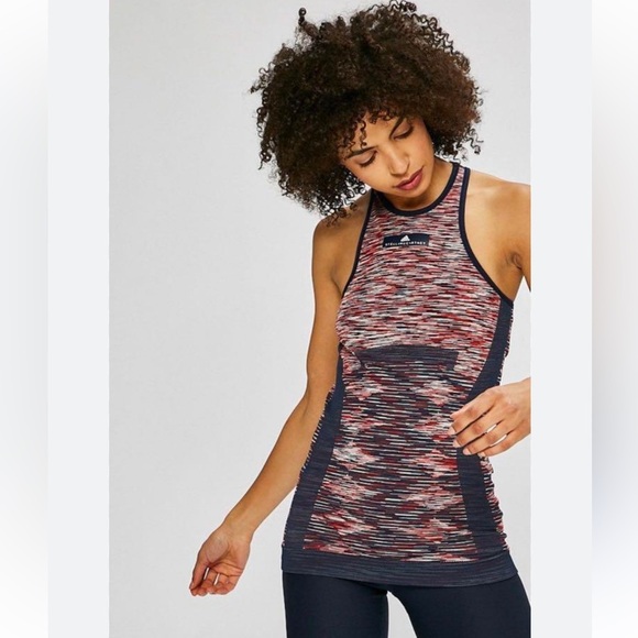 Adidas By Stella McCartney Yoga Seamless Space-dye Tank Top Size L - Picture 1 of 10